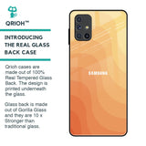 Orange Curve Pattern Glass Case for Samsung Galaxy M51