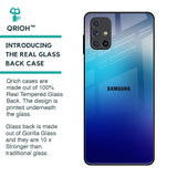Blue Rhombus Pattern Glass Case for Samsung Galaxy M51