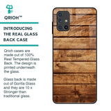 Wooden Planks Glass Case for Samsung Galaxy M51