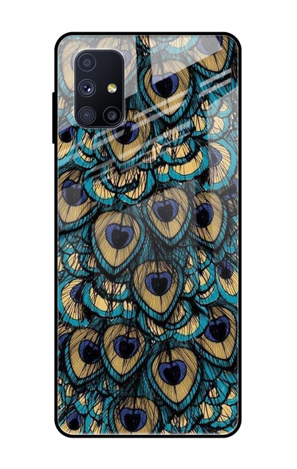 Peacock Feathers Samsung Galaxy M51 Glass Cases & Covers Online