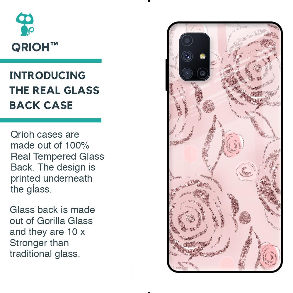 Shimmer Roses Glass case for Samsung Galaxy M51