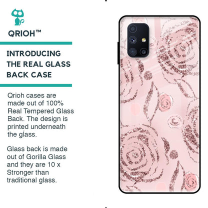 Shimmer Roses Glass case for Samsung Galaxy M51