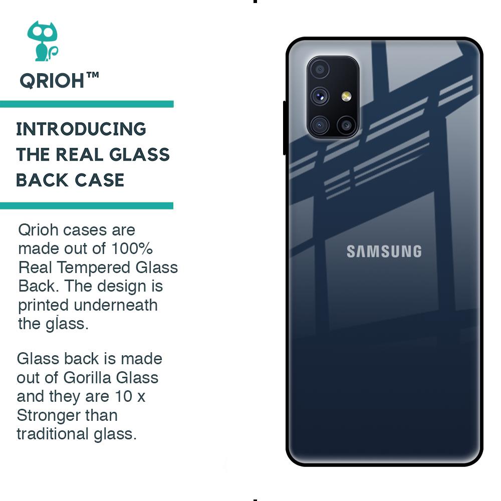 Overshadow Blue Glass Case For Samsung Galaxy M51