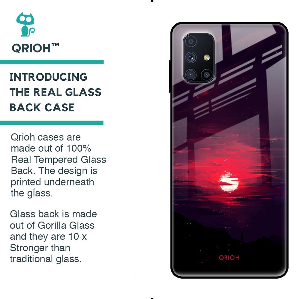 Morning Red Sky Glass Case For Samsung Galaxy M51