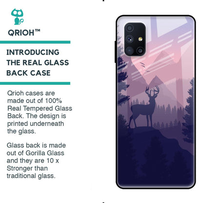 Deer In Night Glass Case For Samsung Galaxy M51