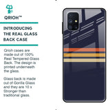 Tricolor Stripes Glass Case For Samsung Galaxy M51