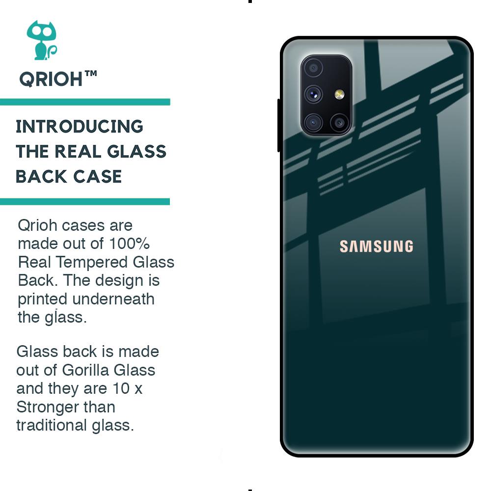 Hunter Green Glass Case For Samsung Galaxy M51