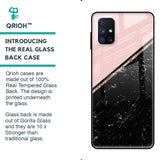 Marble Texture Pink Glass Case For Samsung Galaxy M51