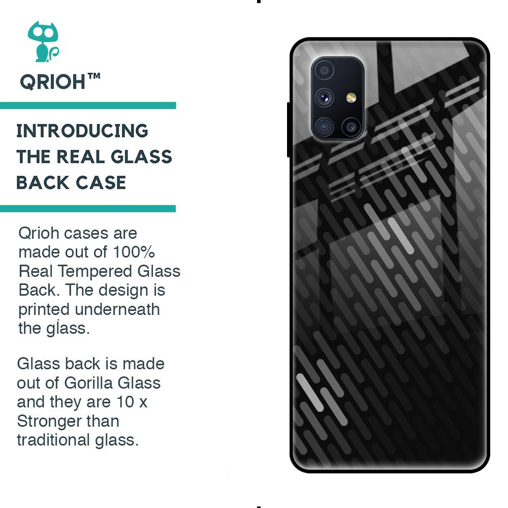 Dark Abstract Pattern Glass Case For Samsung Galaxy M51