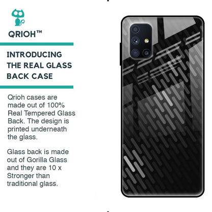 Dark Abstract Pattern Glass Case For Samsung Galaxy M51