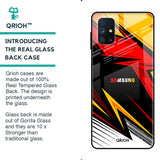 Race Jersey Pattern Glass Case For Samsung Galaxy M51