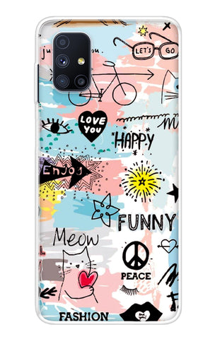 Happy Doodle Samsung Galaxy M51 Back Cover