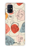 Abstract Faces Samsung Galaxy M51 Back Cover