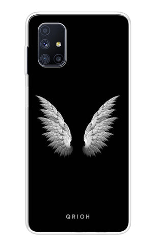White Angel Wings Samsung Galaxy M51 Back Cover