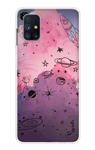 Space Doodles Art Samsung Galaxy M51 Back Cover