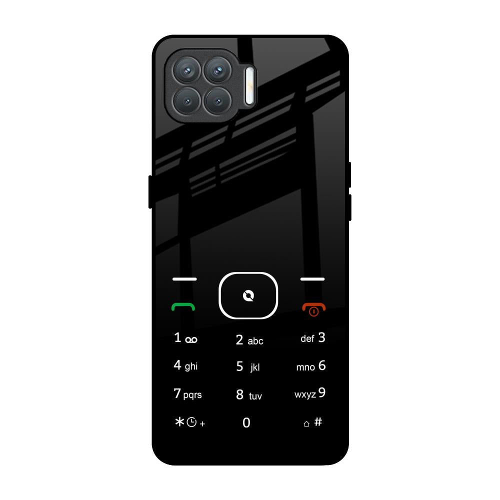 Classic Keypad Pattern Oppo F17 Pro Glass Back Cover Online
