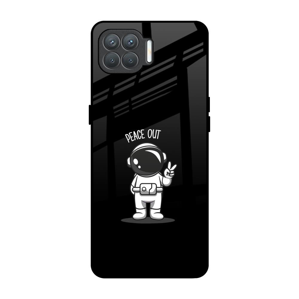 Peace Out Astro Oppo F17 Pro Glass Back Cover Online