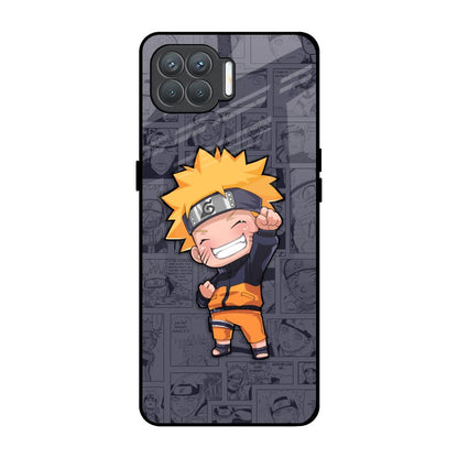 Orange Chubby Oppo F17 Pro Glass Back Cover Online