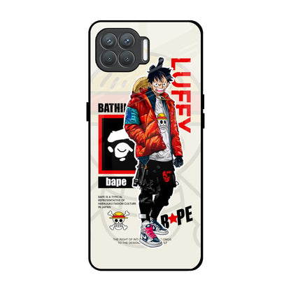 Bape Luffy Oppo F17 Pro Glass Back Cover Online