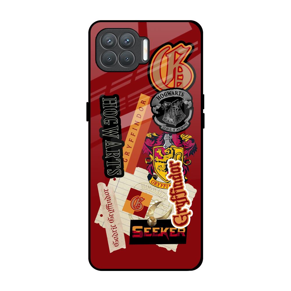Gryffindor Oppo F17 Pro Glass Back Cover Online