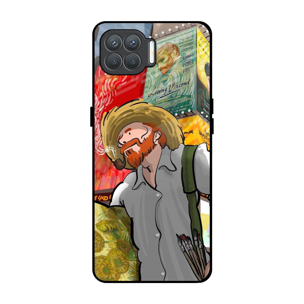 Loving Vincent Oppo F17 Pro Glass Back Cover Online