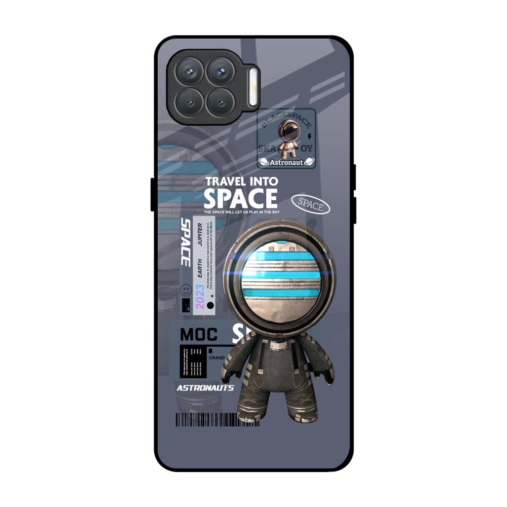 Space Travel Oppo F17 Pro Glass Back Cover Online