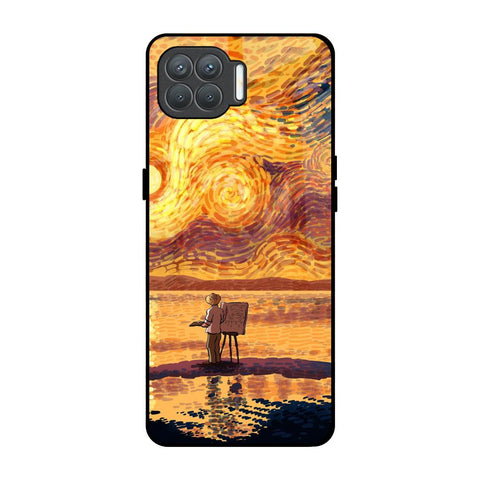 Sunset Vincent Oppo F17 Pro Glass Back Cover Online