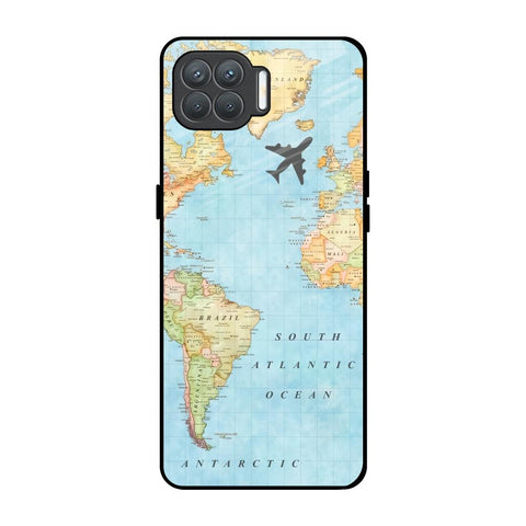 Travel Map Oppo F17 Pro Glass Back Cover Online