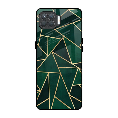 Abstract Green Oppo F17 Pro Glass Back Cover Online