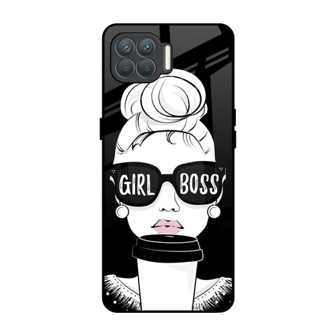 Girl Boss Oppo F17 Pro Glass Back Cover Online