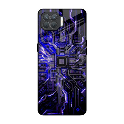 Techno Color Pattern Oppo F17 Pro Glass Back Cover Online