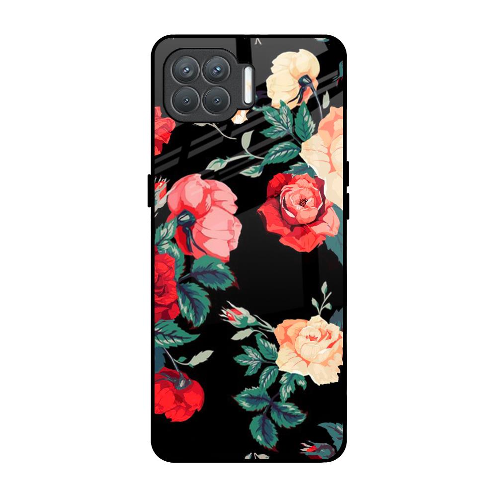 Floral Bunch Oppo F17 Pro Glass Back Cover Online