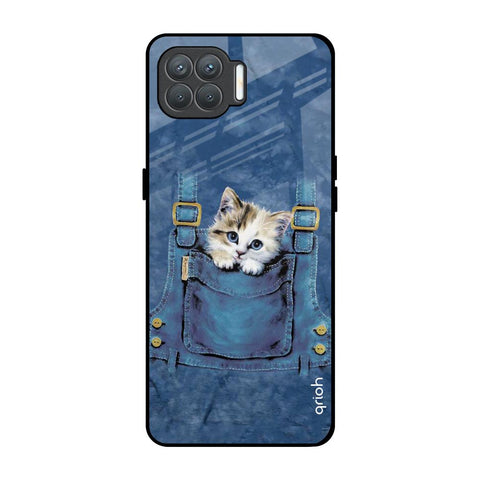 Kitty In Pocket Oppo F17 Pro Glass Back Cover Online