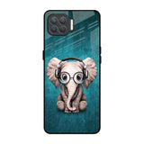 Adorable Baby Elephant Oppo F17 Pro Glass Back Cover Online
