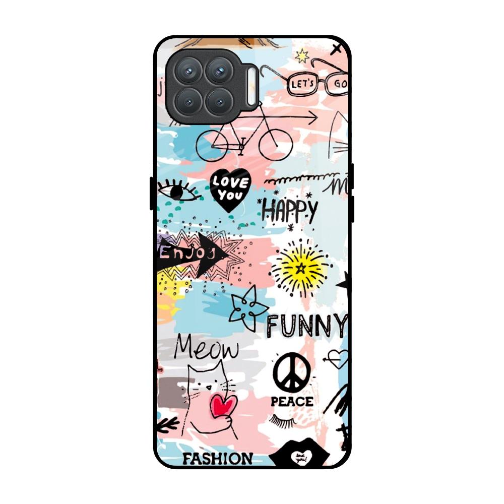 Just For You Oppo F17 Pro Glass Back Cover Online