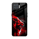 Red Angry Lion Oppo F17 Pro Glass Back Cover Online