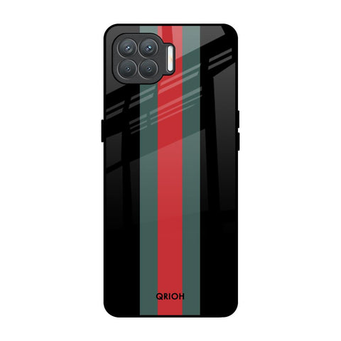 Vertical Stripes Oppo F17 Pro Glass Back Cover Online