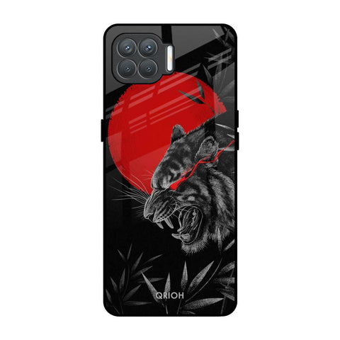 Red Moon Tiger Oppo F17 Pro Glass Back Cover Online