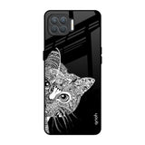 Kitten Mandala Oppo F17 Pro Glass Back Cover Online