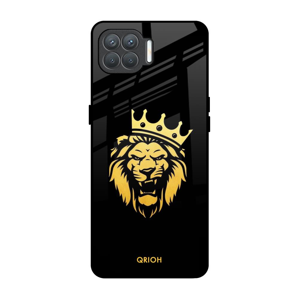 Lion The King Oppo F17 Pro Glass Back Cover Online