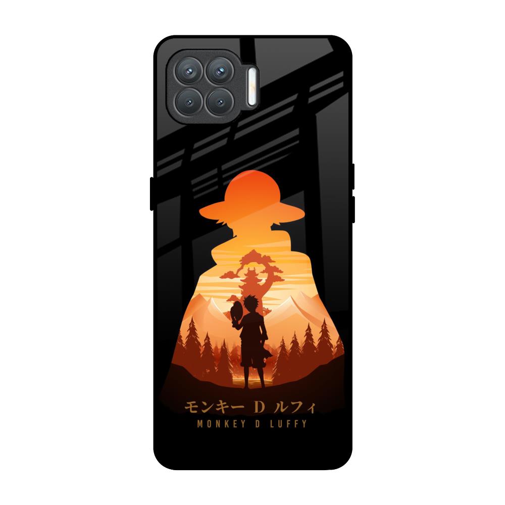 Luffy One Piece Oppo F17 Pro Glass Back Cover Online