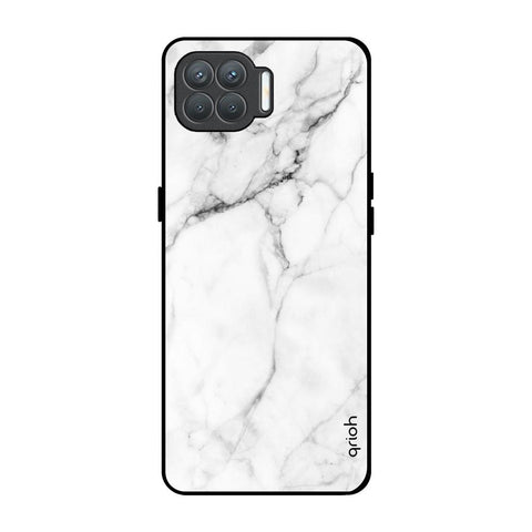 Modern White Marble Oppo F17 Pro Glass Back Cover Online