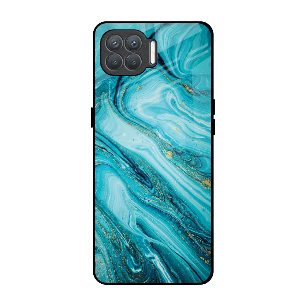 Ocean Marble Oppo F17 Pro Glass Back Cover Online