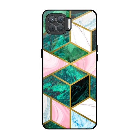 Seamless Green Marble Oppo F17 Pro Glass Back Cover Online