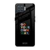 Go Your Own Way Oppo F17 Pro Glass Back Cover Online