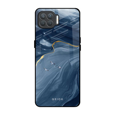 Deep Ocean Marble Oppo F17 Pro Glass Back Cover Online