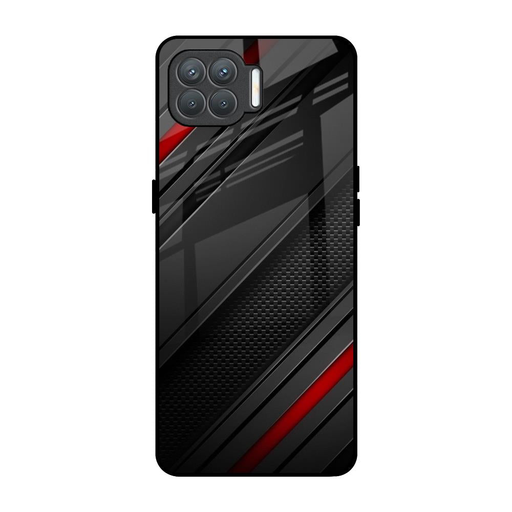 Modern Abstract Oppo F17 Pro Glass Back Cover Online
