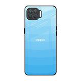 Wavy Blue Pattern Oppo F17 Pro Glass Back Cover Online