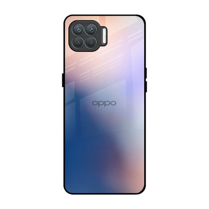 Blue Mauve Gradient Oppo F17 Pro Glass Back Cover Online