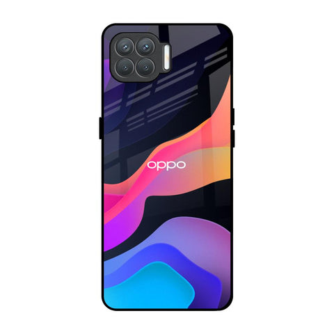 Colorful Fluid Oppo F17 Pro Glass Back Cover Online